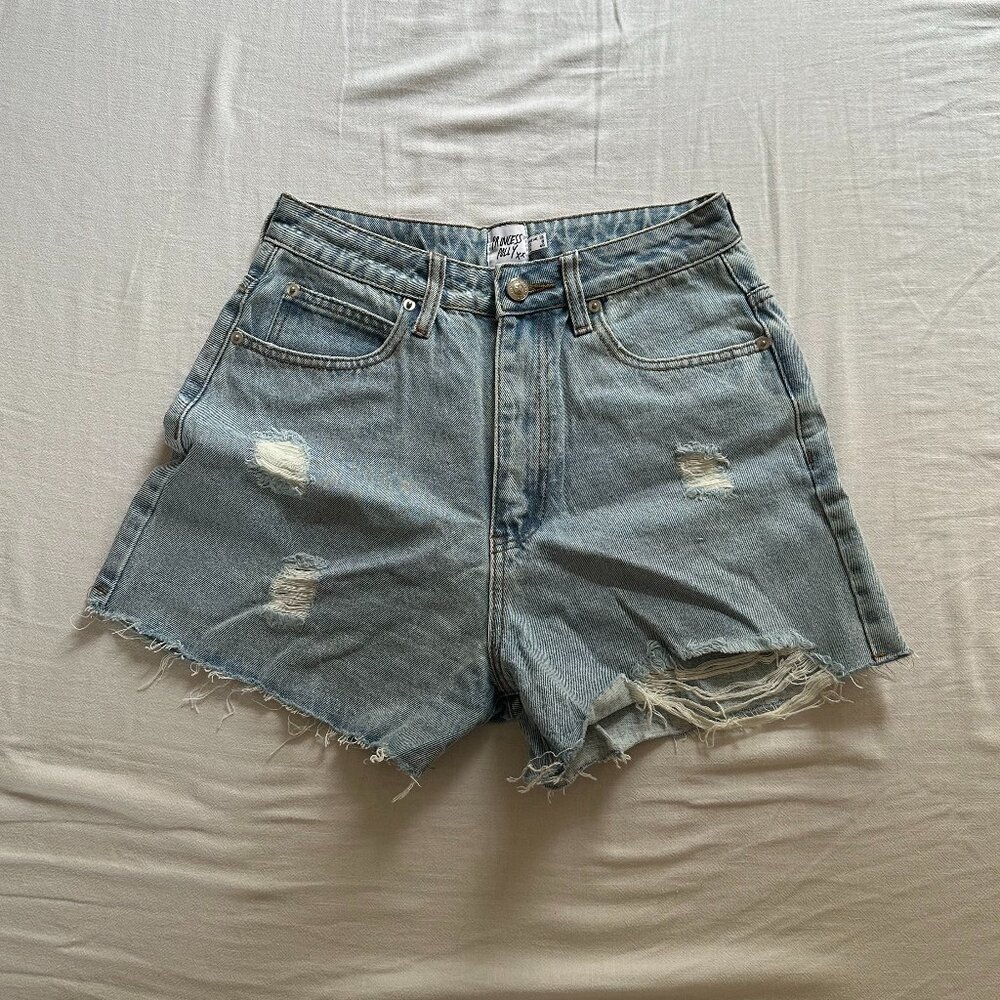 Princess Polly Distressed Denim Shorts - Women's 8